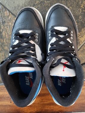 Nike Kids Black, White & Blue Retro High-Top Sneakers